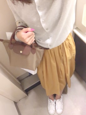 「黄色スカート」｜みきつんさん（レディース・166cm）の秋コーディネート
