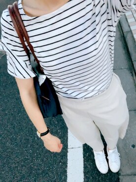 「adidas neo（アディダスネオ）のadidas neo VALCLEAN2 17FALL（スニーカー）」を使った、みきつんさん（レディース・166cm）の夏コーディネート