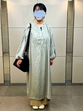 「お買い物」｜「アイテム（ワンピース/ドレス）」を使った、こさえさん（レディース・153cm）の春コーディネート