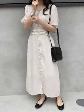 「ohotoro」｜「アイテム（ワンピース/ドレス）」を使った、りぃさん（レディース・151cm）の秋コーディネート