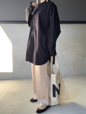 「アイテム（バレエシューズ）」を使った、りぃさん（レディース・151cm）の秋コーディネート