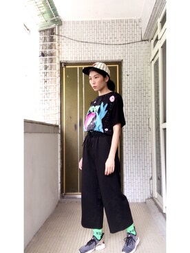 「ICON（アイコン）のアイテム」を使った、標標子さん（レディース・162cm）の春コーディネート