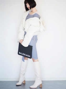 「NIL（ニル）のアイテム」を使った、Unaさん（レディース・165cm）の冬コーディネート