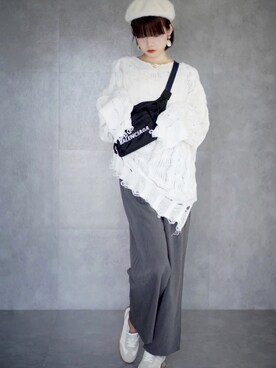 「NIL（ニル）のアイテム」を使った、Unaさん（レディース・165cm）の冬コーディネート