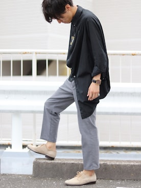 「TAKEO KIKUCHI（タケオキクチ）のアイテム（アナログ腕時計）」を使った、abukataさん（メンズ・170cm）の秋コーディネート