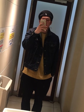 「UNIQLO（ユニクロ）のアイテム（デニムジャケット、ブルー系）」を使った、おーくしさん（メンズ・177cm）の春コーディネート