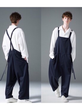 「ROBES&CONFECTIONS（ローブスコンフェクションズ）のアイテム（オールインワン・サロペット）」を使った、おーくしさん（メンズ・177cm）の秋コーディネート