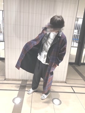 「RAGEBLUE（レイジブルー）のアイテム（ライダースジャケット）」を使った、　　　　　我玖　　さん（メンズ・175cm）の春コーディネート