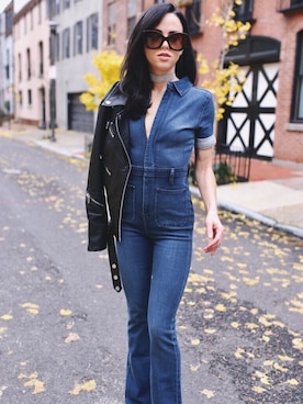 「Blank NYC（-）のアイテム」を使った、lianna liss さん（レディース・163cm）の春コーディネート