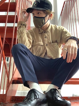 「northface」｜「アイテム（スラックス）」を使った、　al...【本物のおちび】さん（メンズ・158cm）の夏コーディネート