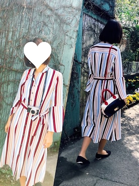 「PAGEBOY（ページボーイ）のアイテム（シャツワンピース）」を使った、rinaさん（レディース・164cm）の夏コーディネート