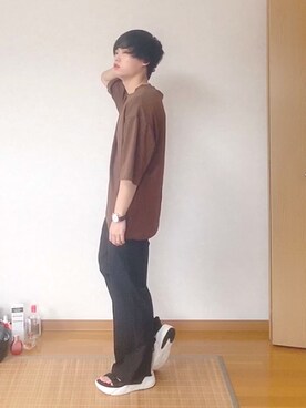 「エアリズム」｜Kumaさん（メンズ・166cm）の夏コーディネート