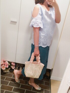 「Marblee（マー ブリー）のアイテム」を使った、さわやかあやかさん（レディース・160cm）の夏コーディネート