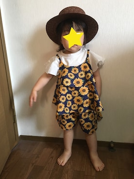 「アイテム（キャミソール）」を使った、mikkoさん（キッズ・80cm）の春コーディネート