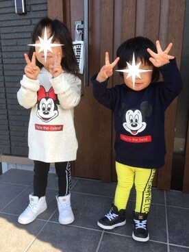 「DC SHOES（ディーシーシューズ）のアイテム（シューズ）」を使った、mikkoさん（キッズ・90cm）の秋コーディネート
