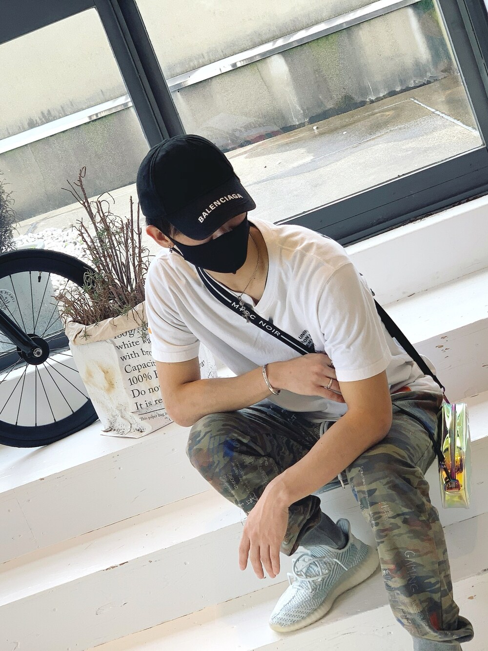 「夏、ootd、いいね返し、おすすめ」｜「BALENCIAGAのアイテム（キャップ、ブラック系）」を使った、たつやさん（メンズ・176cm）の夏コーディネートの1枚目の写真
