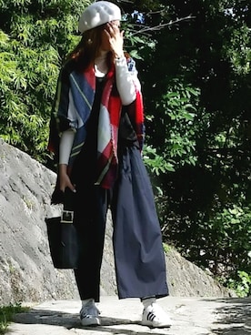 「Doシンプル部」｜「アイテム（ハンチング/ベレー帽）」を使った、SHOさん（レディース・164cm）の冬コーディネート
