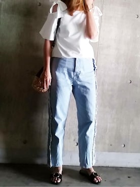 「Doシンプル部」｜「アイテム（その他シューズ）」を使った、SHOさん（レディース・164cm）の夏コーディネート