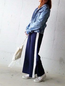「Doシンプル部」｜「アイテム（デニムジャケット）」を使った、SHOさん（レディース・164cm）の秋コーディネート