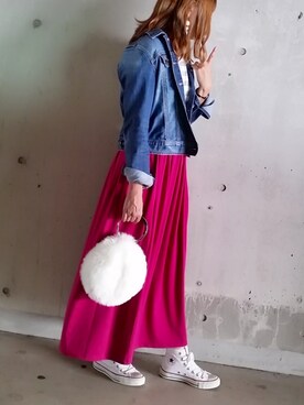 「Doシンプル部」｜「アイテム（デニムジャケット）」を使った、SHOさん（レディース・164cm）の秋コーディネート