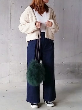 「Doシンプル部」｜「アイテム（ブルゾン）」を使った、SHOさん（レディース・164cm）の秋コーディネート