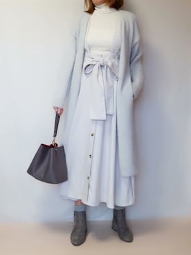 「Doシンプル部」｜「アイテム（ブーツ）」を使った、SHOさん（レディース・164cm）の冬コーディネート
