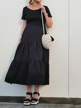 「Doシンプル部」｜「アイテム（ワンピース/ドレス）」を使った、SHOさん（レディース・164cm）の春コーディネート