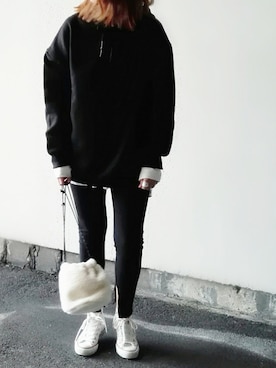 「Doシンプル部」｜「アイテム（アクセサリー）」を使った、SHOさん（レディース・164cm）の冬コーディネート