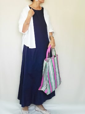 「Doシンプル部」｜「アイテム（ワンピース/ドレス）」を使った、SHOさん（レディース・164cm）の春コーディネート