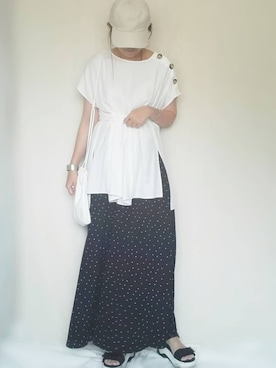 「Doシンプル部」｜「アイテム（キャップ）」を使った、SHOさん（レディース・164cm）の夏コーディネート