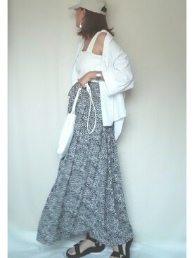 「Doシンプル部」｜「アイテム（帽子）」を使った、SHOさん（レディース・164cm）の夏コーディネート