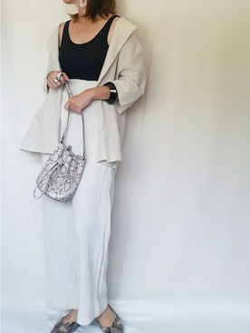 「SIKI PRODUCT.（シキプロダクト）のアイテム」を使った、SHOさん（レディース・164cm）の夏コーディネート