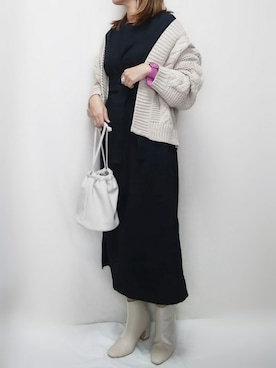 「Doシンプル部」｜「アイテム（ワンピース/ドレス）」を使った、SHOさん（レディース・164cm）の秋コーディネート