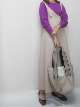 「シアタープロダクツ(THEATRE PRODUCTS)」｜「アイテム（バレエシューズ）」を使った、SHOさん（レディース・164cm）の秋コーディネート