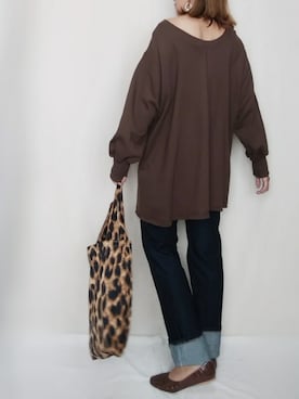 「EDWIN」｜「アイテム（その他シューズ）」を使った、SHOさん（レディース・164cm）の秋コーディネート