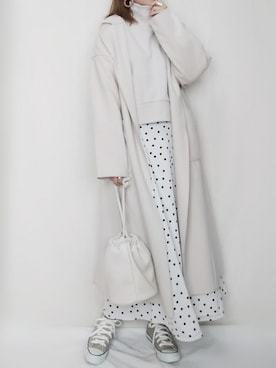 「reca（レカ）のアイテム（チェスターコート）」を使った、SHOさん（レディース・164cm）の秋コーディネート