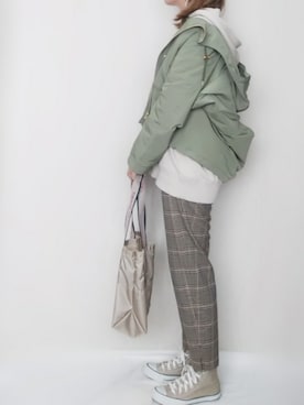 「Traditional Weatherwear」｜「アイテム（マウンテンパーカー）」を使った、SHOさん（レディース・164cm）の秋コーディネート