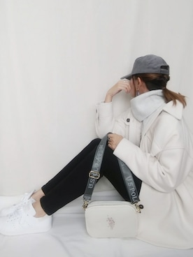 「Ambre Neige（アンブルネージュ）のアイテム（その他アウター）」を使った、SHOさん（レディース・164cm）の冬コーディネート