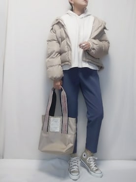 「SENSE OF PLACE by URBAN RESEAR」｜「アイテム（ダウンジャケット/コート）」を使った、SHOさん（レディース・164cm）の冬コーディネート