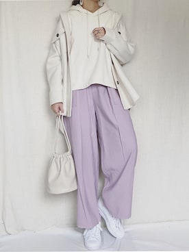 「Ambre Neige（アンブルネージュ）のアイテム（その他アウター）」を使った、SHOさん（レディース・163cm）の冬コーディネート