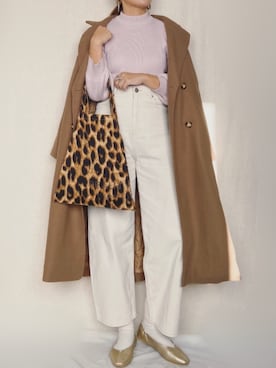 「SENSE OF PLACE by URBAN RESEARCH（センスオブプレイスバイアーバンリサーチ）のスクエアトウセンターシームフラットシューズ（パンプス）」を使った、SHOさん（レディース・163cm）の冬コーディネート