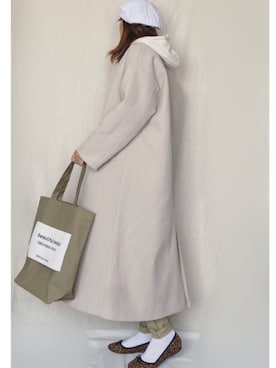 「スキニー」｜「アイテム（ノーカラージャケット）」を使った、SHOさん（レディース・163cm）の冬コーディネート