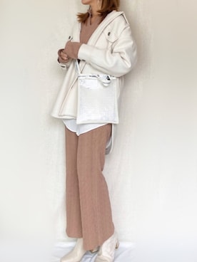 「Ambre Neige（アンブルネージュ）のアイテム（その他アウター）」を使った、SHOさん（レディース・165cm）の冬コーディネート