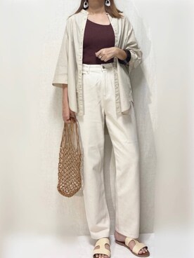 「coen」｜SHOさん（レディース・165cm）の夏コーディネート