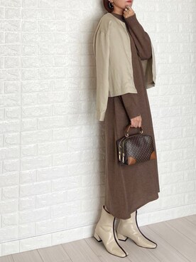 「SALON（サロン）のアイテム」を使った、SHOさん（レディース・165cm）の秋コーディネート