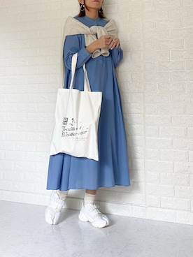 「ソックススニーカー」｜「アイテム（ワンピース/ドレス）」を使った、SHOさん（レディース・165cm）の冬コーディネート