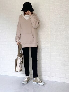 「VACANCY（ヴァカンシー）のアイテム（帽子）」を使った、SHOさん（レディース・165cm）の冬コーディネート