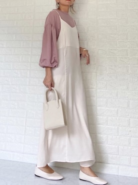 「キャミソールワンピ」｜SHOさん（レディース・165cm）の春コーディネート