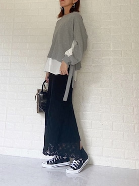 「socolla（ソコラ）のアイテム（トップス）」を使った、SHOさん（レディース・165cm）の春コーディネート