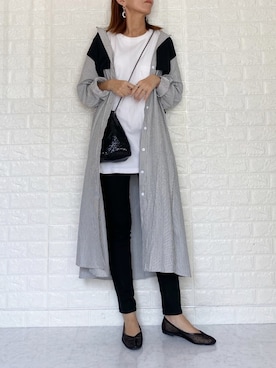 「ストライプワンピース」｜「アイテム（その他）」を使った、SHOさん（レディース・165cm）の春コーディネート